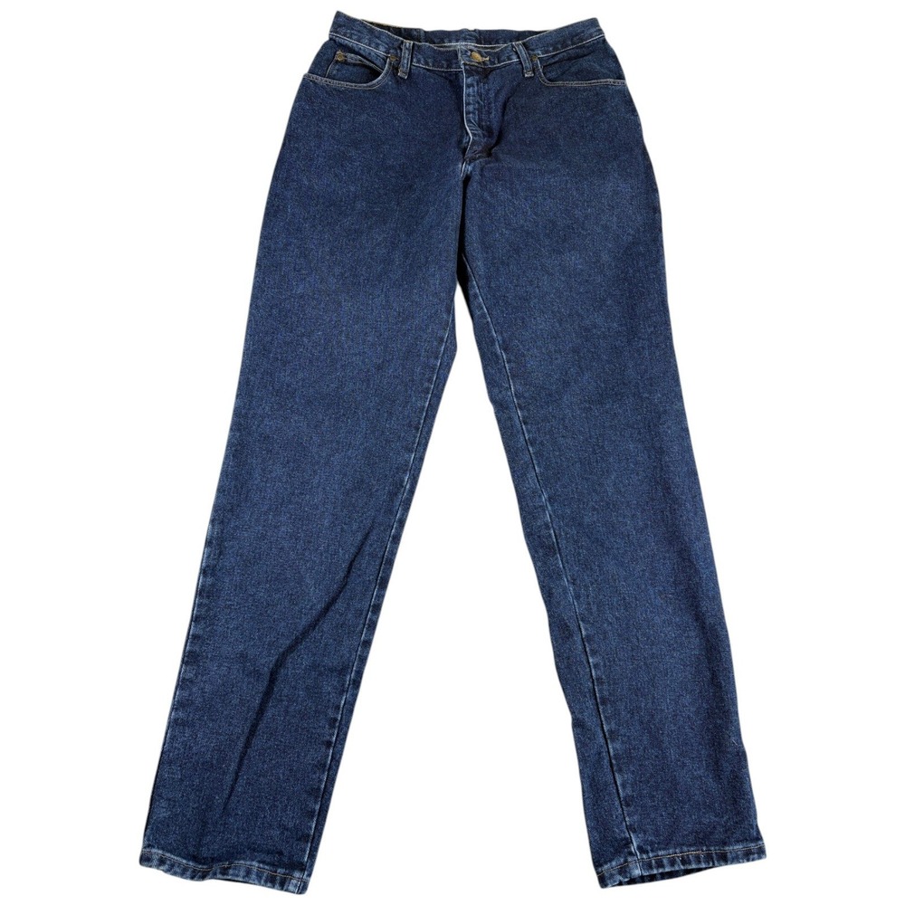 Vintage Wrangler Jeans Mens 38x34 Blue Dark Wash Rugged Straight Leg Made in USA